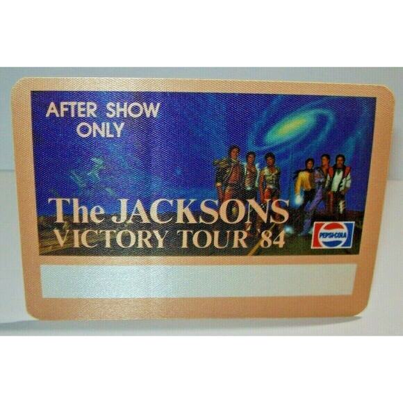 The Jacksons Victory Tour Backstage Pass 1984 Original Otto Cloth Michael Tan - Picture 3 of 5